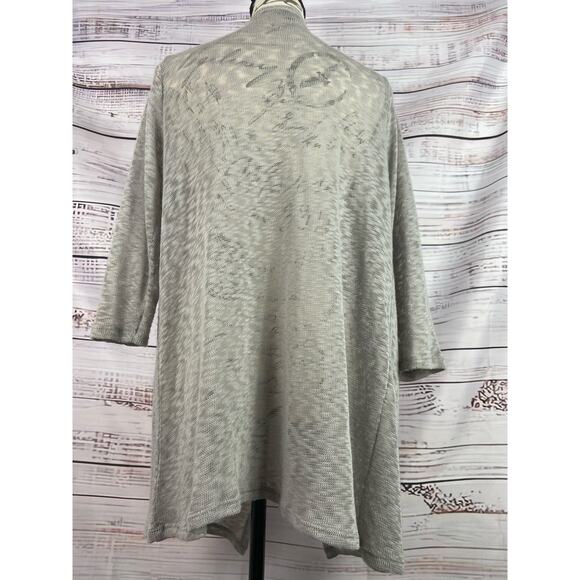 Torrid 00 Knit Duster Cardigan Womens M/L Open Front Drape 3/4 Sleeves Stretch - Picture 2 of 11